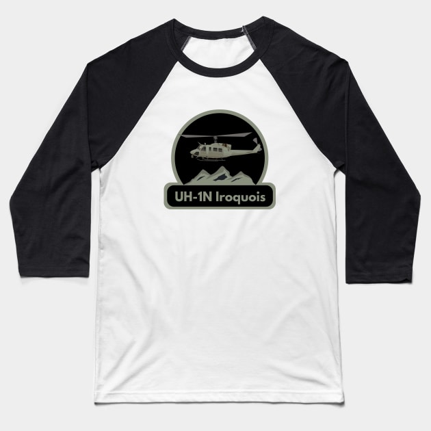 UH-1N Iroquois Helicopter Baseball T-Shirt by NorseTech